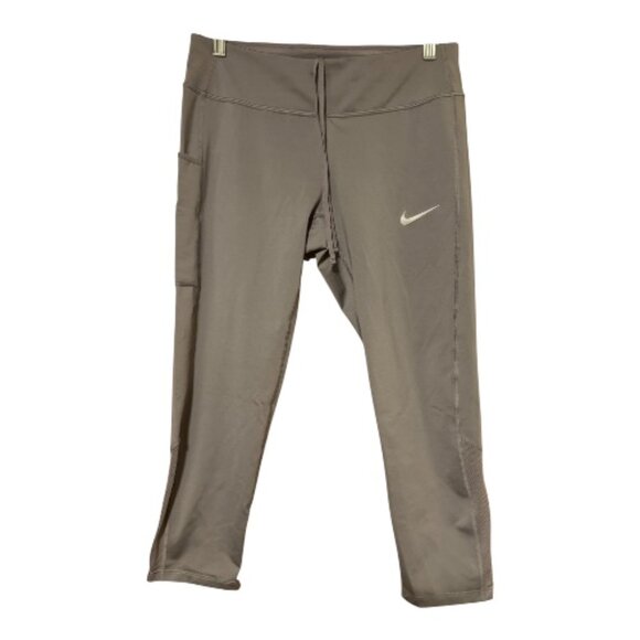 Nike Dri-FIT Gray Mesh Leggings - Picture 1 of 4